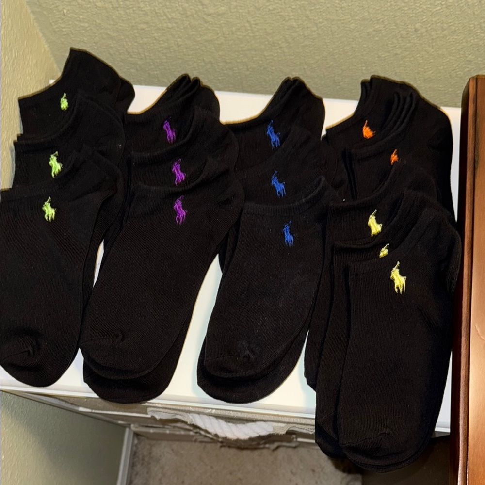 Polo by Ralph Lauren Black and Green Casual Socks